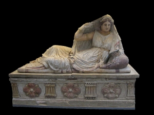 Etruscan sarcophagus 150-30 BC - source British Museum via Wikipedia Ophelia Summers